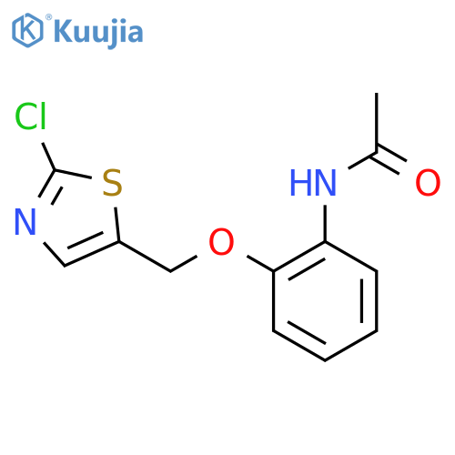 N-{2-[(2-Chloro-1,3-thiazol-5-yl)methoxy]phenyl}acetamide structure