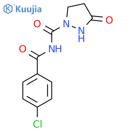 N-(4-chlorobenzoyl)-3-oxo-1-pyrazolidinecarboxamide structure