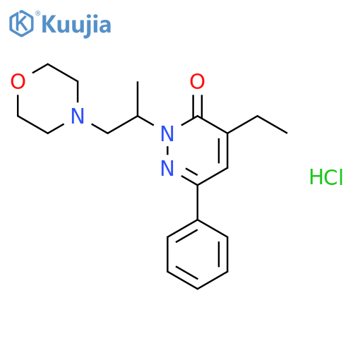 3(2H)-Pyridazinone,4-ethyl-2-[1-methyl-2-(4-morpholinyl)ethyl]-6-phenyl-, hydrochloride (1:1) structure