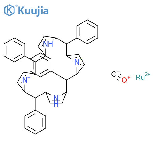 Ruthenium,carbonyl[5,10,15,20-tetraphenyl-21H,23H-porphinato(2-)-kN21,kN22,kN23,kN24]-, (SP-5-31)- structure