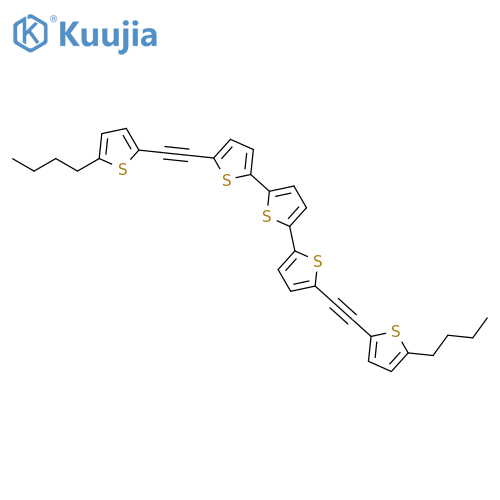 2,2':5',2''-Terthiophene, 5,5''-bis[(5-butyl-2-thienyl)ethynyl]- structure