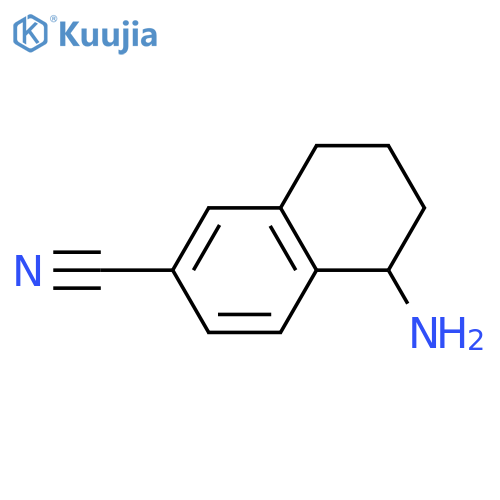 5-amino-5,6,7,8-tetrahydronaphthalene-2-carbonitrile structure