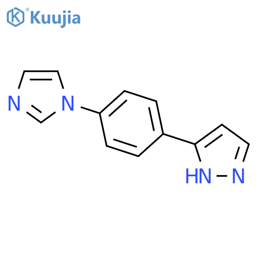 5-4-(1H-Imidazol-1-yl)phenyl-1H-pyrazole structure