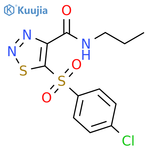 5-[(4-CHLOROPHENYL)SULFONYL]-N-PROPYL-1,2,3-THIADIAZOLE-4-CARBOXAMIDE structure
