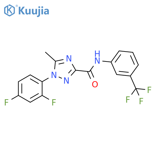 1H-1,2,4-Triazole-3-carboxamide, 1-(2,4-difluorophenyl)-5-methyl-N-[3-(trifluoromethyl)phenyl]- structure