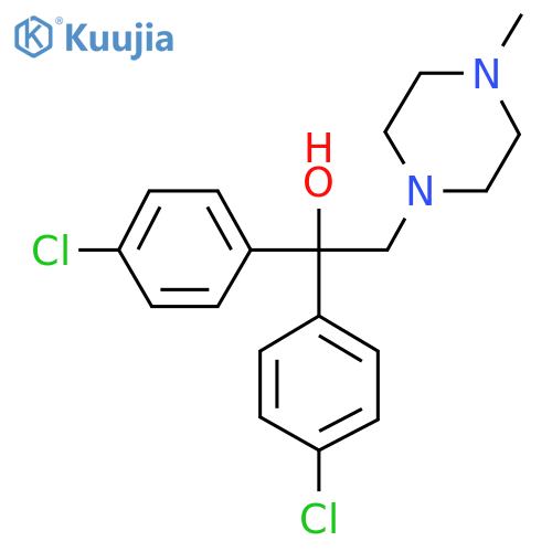 1,1-BIS(4-CHLOROPHENYL)-2-(4-METHYLPIPERAZINO)-1-ETHANOL structure