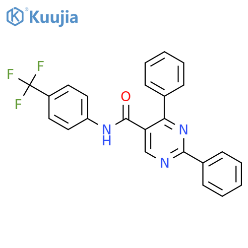 2,4-Diphenyl-N-[4-(trifluoromethyl)phenyl]pyrimidine-5-carboxamide structure