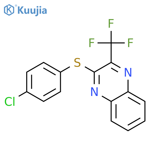 Quinoxaline, 2-[(4-chlorophenyl)thio]-3-(trifluoromethyl)- structure