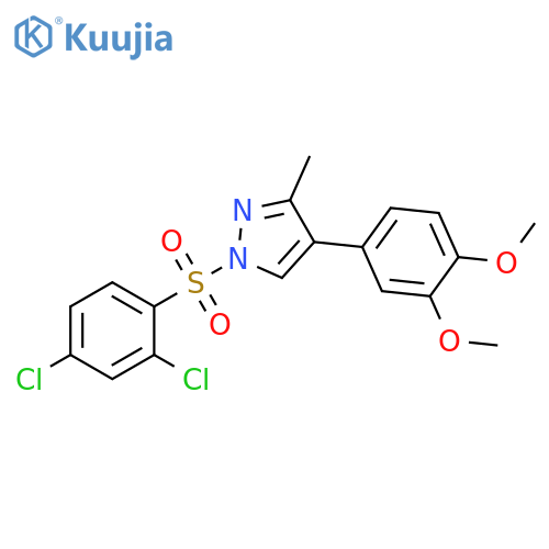1-[(2,4-DICHLOROPHENYL)SULFONYL]-4-(3,4-DIMETHOXYPHENYL)-3-METHYL-1H-PYRAZOLE structure