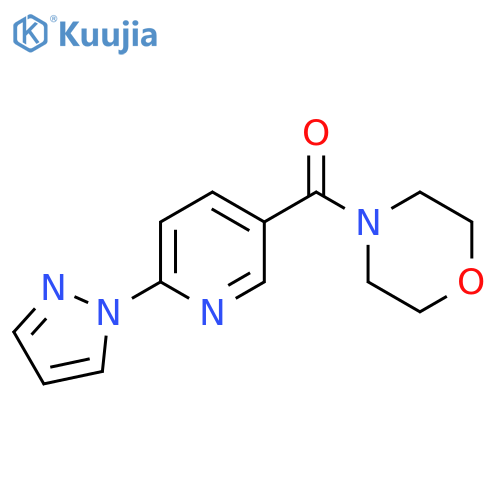 Morpholino[6-(1H-pyrazol-1-yl)-3-pyridinyl]methanone structure