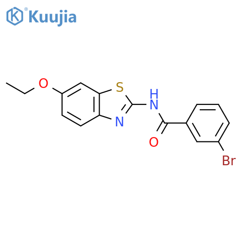 3-bromo-N-(6-ethoxy-1,3-benzothiazol-2-yl)benzamide structure
