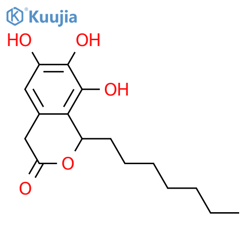 1-Heptyl-1,4-dihydro-6,8-dihydroxy-3H-2-benzopyran-3-one; (ξ)-form, 7-Hydroxy structure