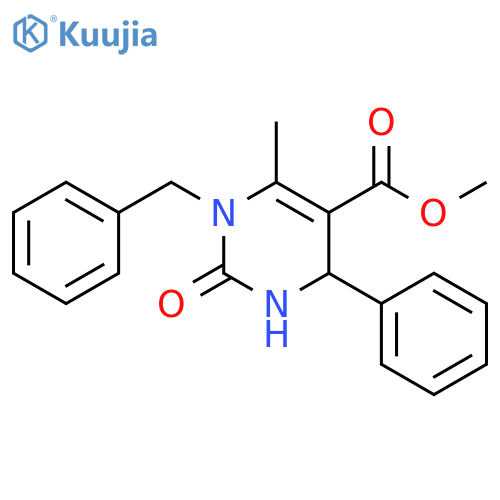 methyl 1-benzyl-6-methyl-2-oxo-4-phenyl-1,2,3,4-tetrahydropyrimidine-5-carboxylate structure