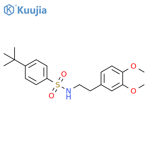 4-tert-butyl-N-2-(3,4-dimethoxyphenyl)ethylbenzene-1-sulfonamide structure