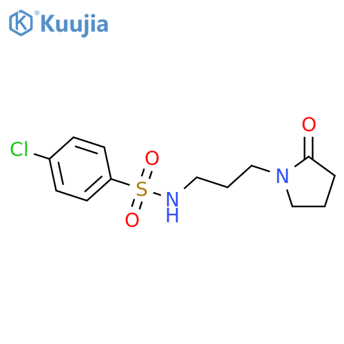 4-Chloro-N-3-(2-oxo-1-pyrrolidinyl)propyl-benzenesulfonamide structure