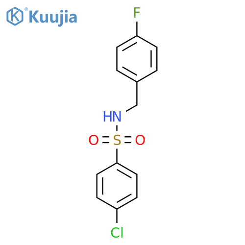 4-chloro-N-(4-fluorophenyl)methylbenzene-1-sulfonamide structure