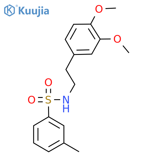 N-2-(3,4-dimethoxyphenyl)ethyl-3-methylbenzene-1-sulfonamide structure