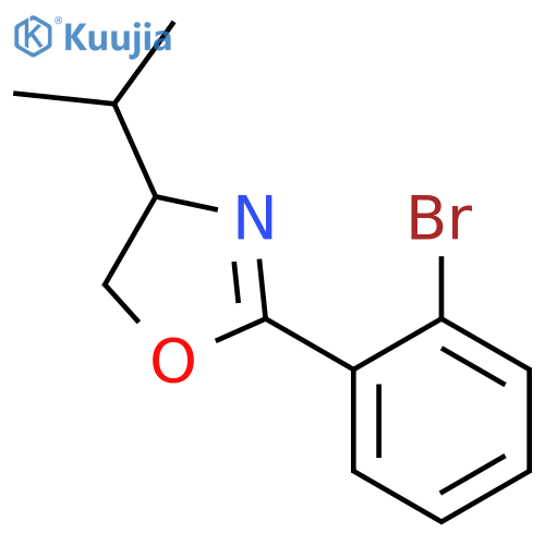 (r)-2-(2-bromophenyl)-4-isopropyl-4,5-dihydrooxazole structure