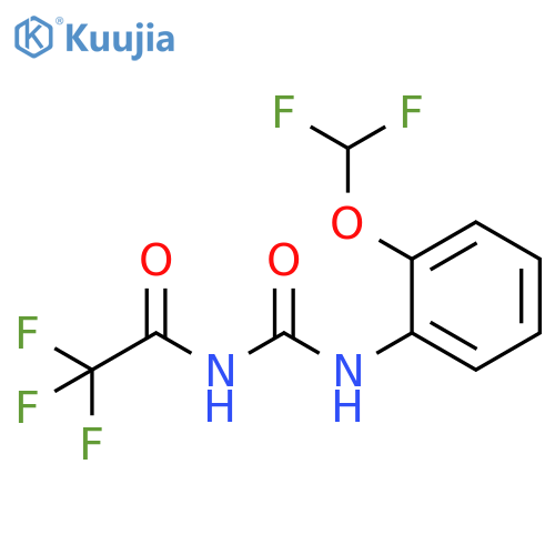 N-((2-(difluoromethoxy)phenyl)carbamoyl)-2,2,2-trifluoroacetamide structure