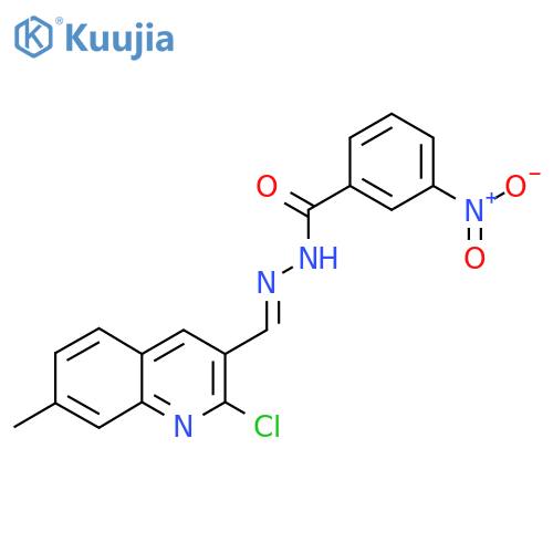 N'-(1E)-(2-chloro-7-methylquinolin-3-yl)methylidene-3-nitrobenzohydrazide structure
