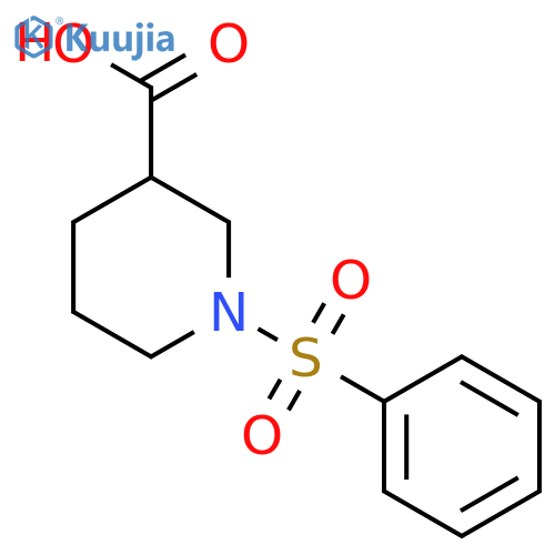 1-(benzenesulfonyl)piperidine-3-carboxylic acid structure