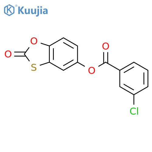 2-oxo-2H-1,3-benzoxathiol-5-yl 3-chlorobenzoate structure
