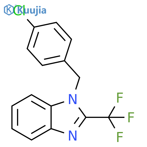 1-(4-chlorophenyl)methyl-2-(trifluoromethyl)-1H-1,3-benzodiazole structure