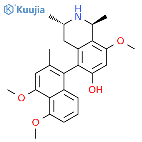 6-Isoquinolinol,5-(4,5-dimethoxy-2-methyl-1-naphthalenyl)-1,2,3,4-tetrahydro-8-methoxy-1,3-dimethyl-,(1S,3S,5S)- structure