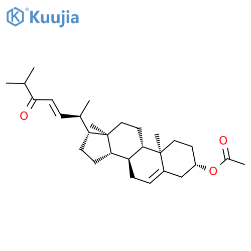 Cholesta-5,22-dien-24-one, 3-(acetyloxy)-, (3b,22E)- structure