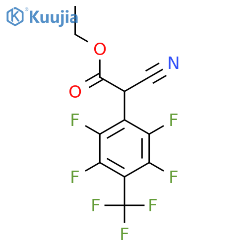 Benzeneacetic acid, a-cyano-2,3,5,6-tetrafluoro-4-(trifluoromethyl)-,ethyl ester structure