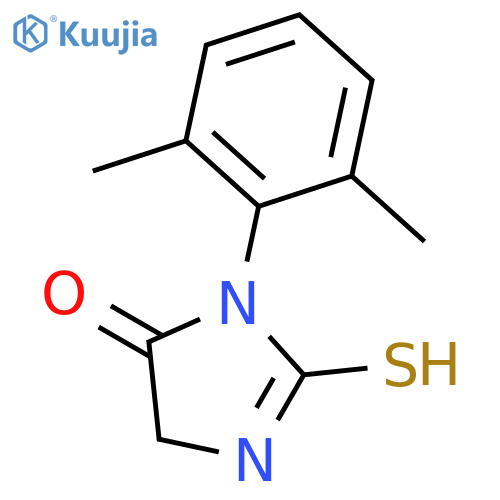 1-(2,6-dimethylphenyl)-2-sulfanyl-4,5-dihydro-1H-imidazol-5-one structure
