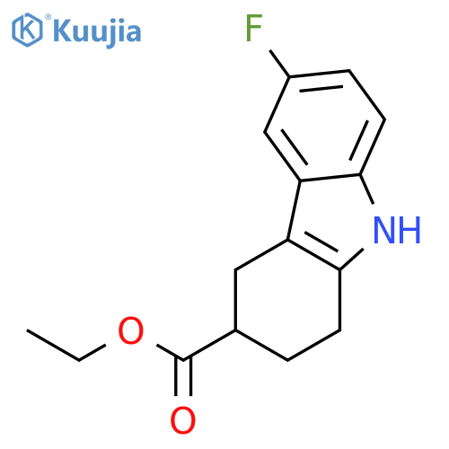 Ethyl 6-fluoro-2,3,4,9-tetrahydro-1h-carbazole-3-carboxylate structure