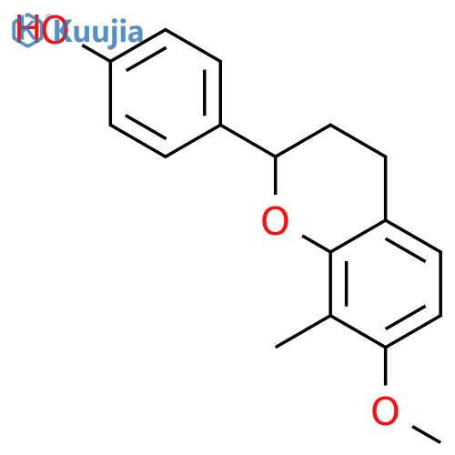 4'-hydroxy-7-methoxy-8-methylflavane structure