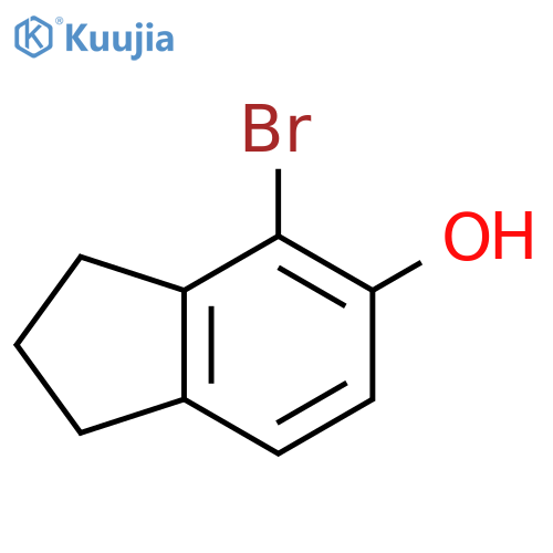 1H-Inden-5-ol, 4-bromo-2,3-dihydro- structure