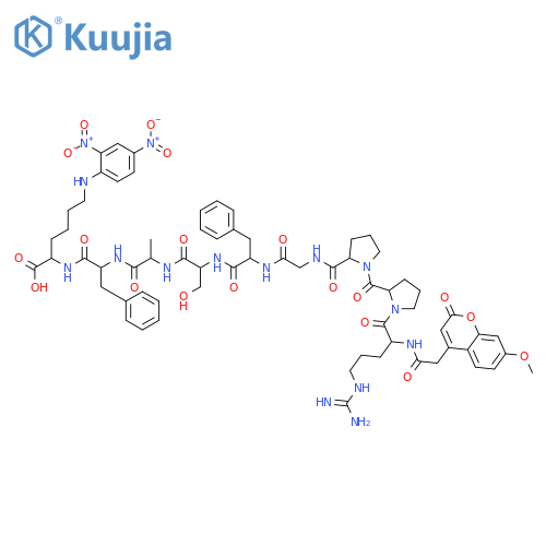 Mca-(ala7,lys(dnp)9)-bradykinin structure