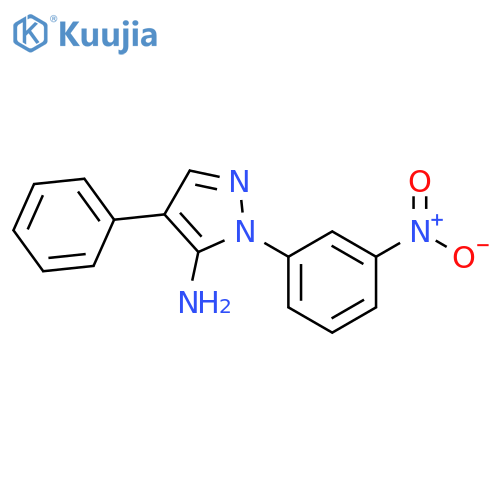 1H-Pyrazol-5-amine, 1-(3-nitrophenyl)-4-phenyl- structure