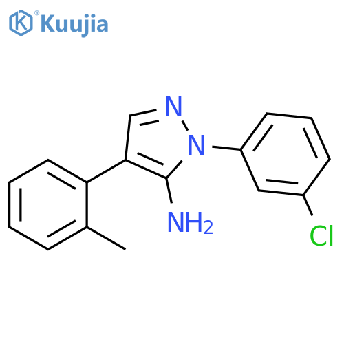 1H-Pyrazol-5-amine, 1-(3-chlorophenyl)-4-(2-methylphenyl)- structure
