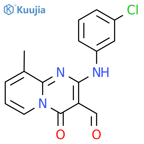 2-(3-Chloroanilino)-9-methyl-4-oxopyrido[1,2-a]pyrimidine-3-carbaldehyde structure