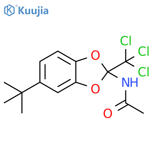 N-5-tert-butyl-2-(trichloromethyl)-2H-1,3-benzodioxol-2-ylacetamide structure