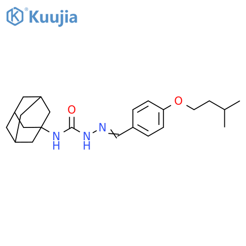 3-(adamantan-1-yl)-1-(E)-{4-(3-methylbutoxy)phenylmethylidene}aminourea structure