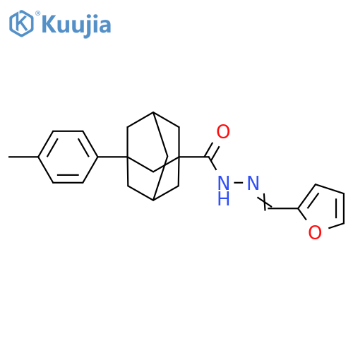 N'-[(1E)-(furan-2-yl)methylidene]-3-(4-methylphenyl)adamantane-1-carbohydrazide structure