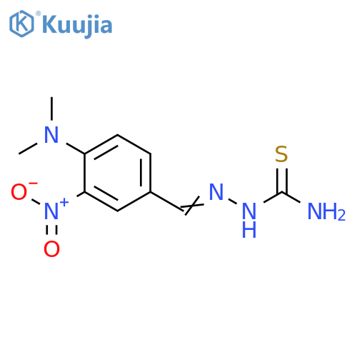 (E)-{4-(dimethylamino)-3-nitrophenylmethylidene}aminothiourea structure
