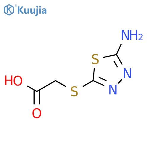 2-(5-amino-1,3,4-thiadiazol-2-yl)sulfanylacetic acid structure