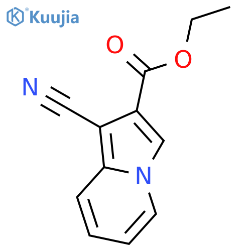 1-cyano-2-Indolizinecarboxylic acid ethyl ester structure
