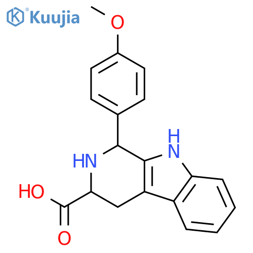 1H-Pyrido[3,4-b]indole-3-carboxylic acid, 2,3,4,9-tetrahydro-1-(4-methoxyphenyl)-, (3S)- structure