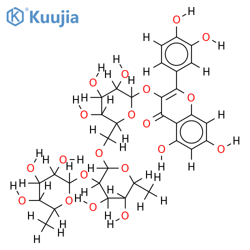 quercetin 3-(2G-rhamnosylrutinoside) structure