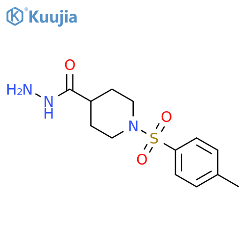 1-(4-Methylphenyl)sulfonyl-4-piperidinecarbohydrazide structure