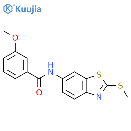 3-methoxy-N-2-(methylsulfanyl)-1,3-benzothiazol-6-ylbenzamide structure