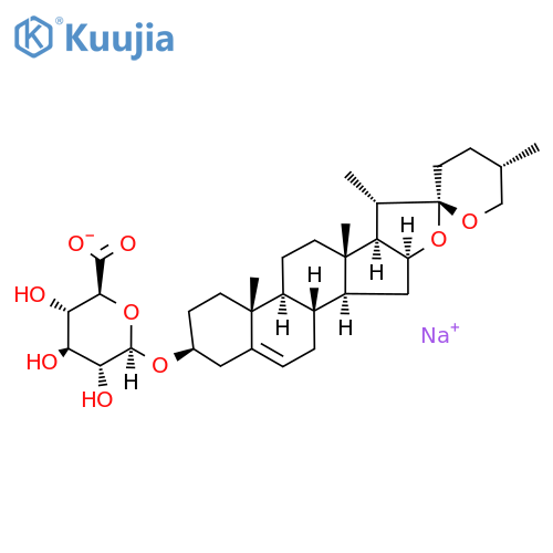 β-D-Glucopyranosiduronic acid, (22S,25S)-spirost-5-en-3β-yl, monosodium salt structure