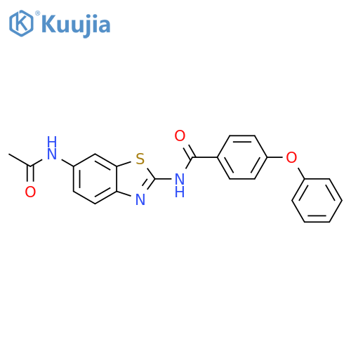 N-(6-acetamido-1,3-benzothiazol-2-yl)-4-phenoxybenzamide structure